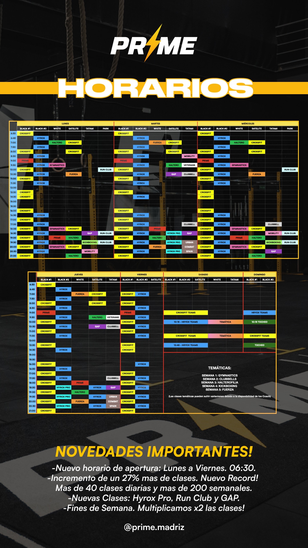 horario prime madrid